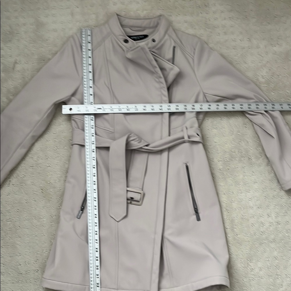 Kenneth Cole Women's Beige Belted rain Coat